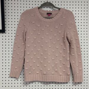 Vince Camuto Blush Textured Crew Neck Sweater | Valentines Pink